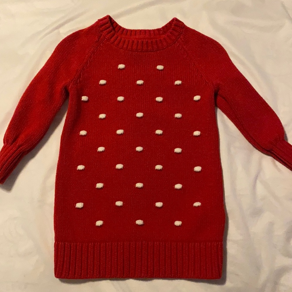 Polka Dot Sweater Dress (Toddler); Perfect for Holidays!